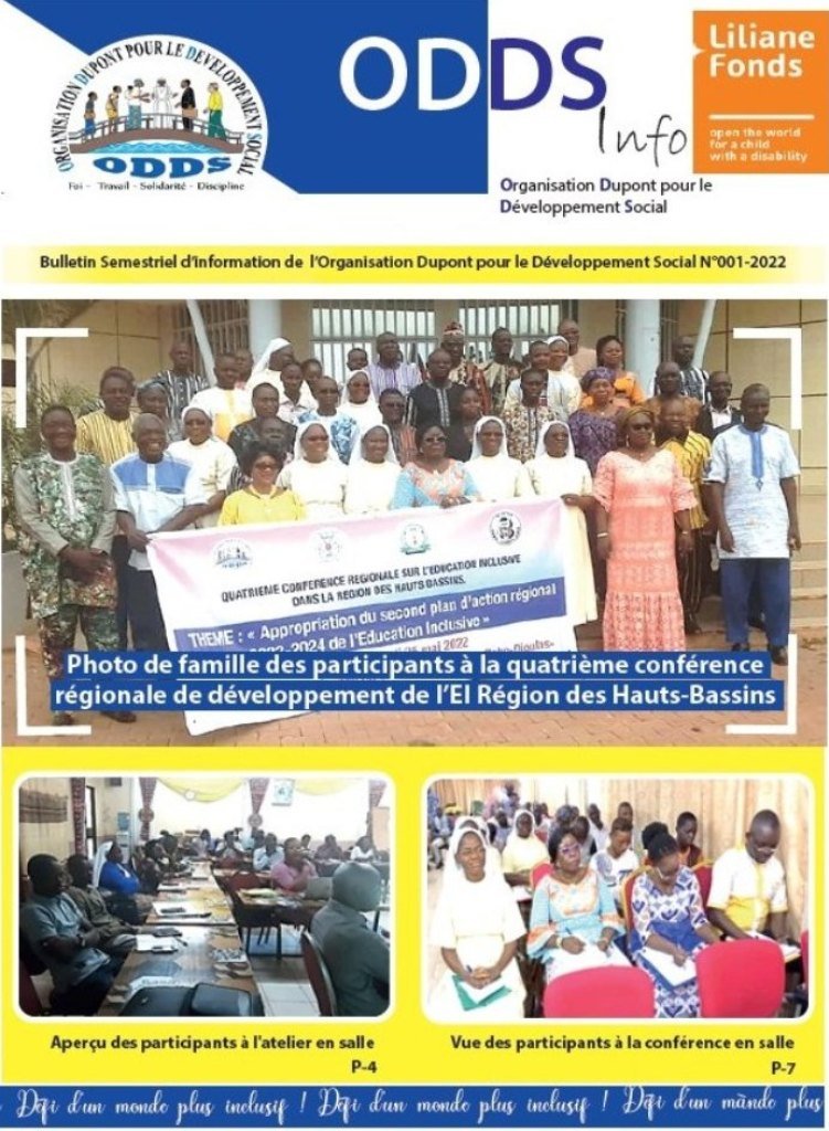 La une du Bulletin n°001 de l'ODDS