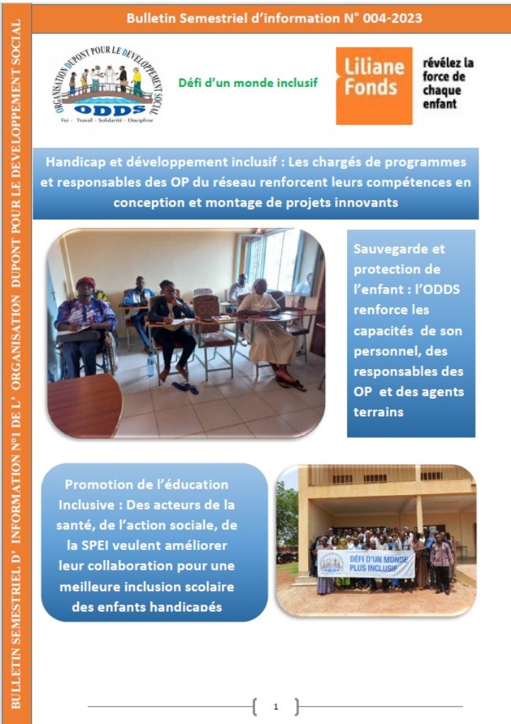 La une du Bulletin n°004 de l'ODDS