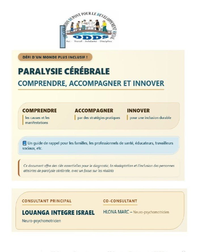 La une
                                                                                    du document sur la paralysie c&eacute;r&eacute;brale - Comprendre, Accompagner et Innover