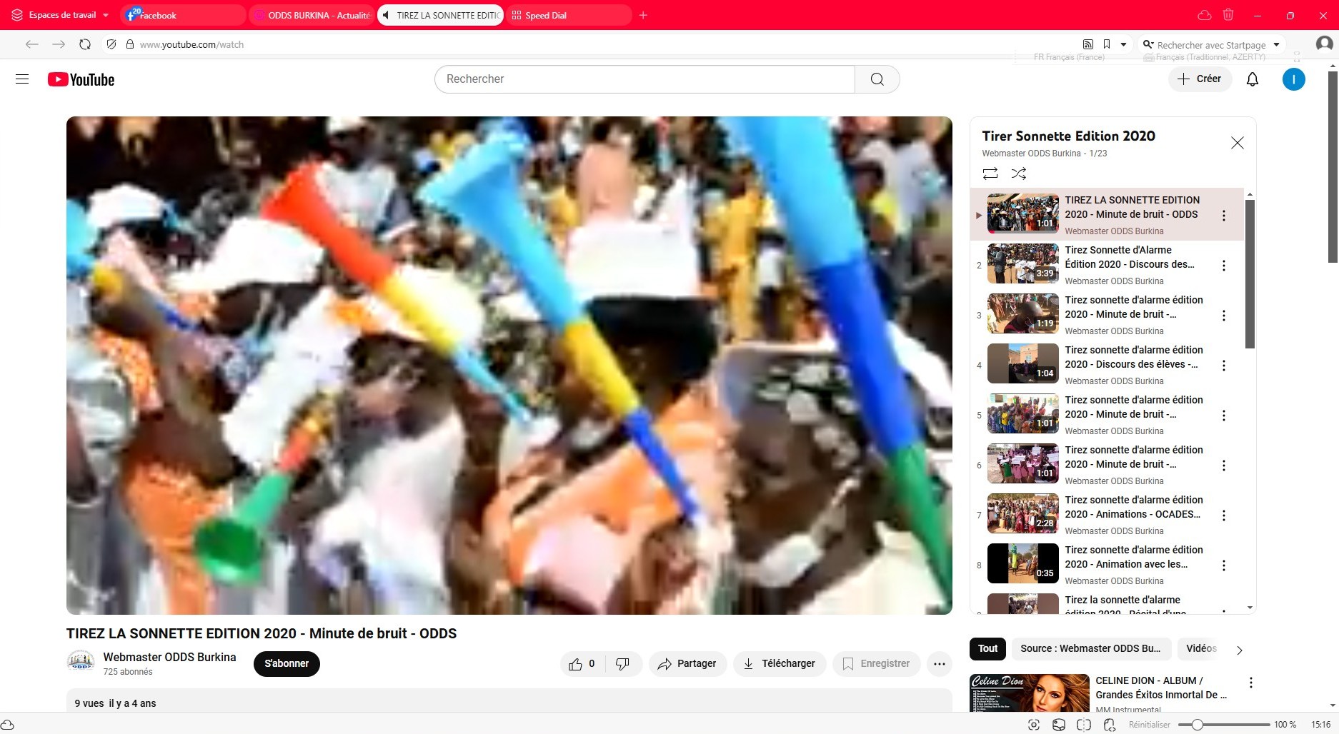 Photo de la minute de bruit