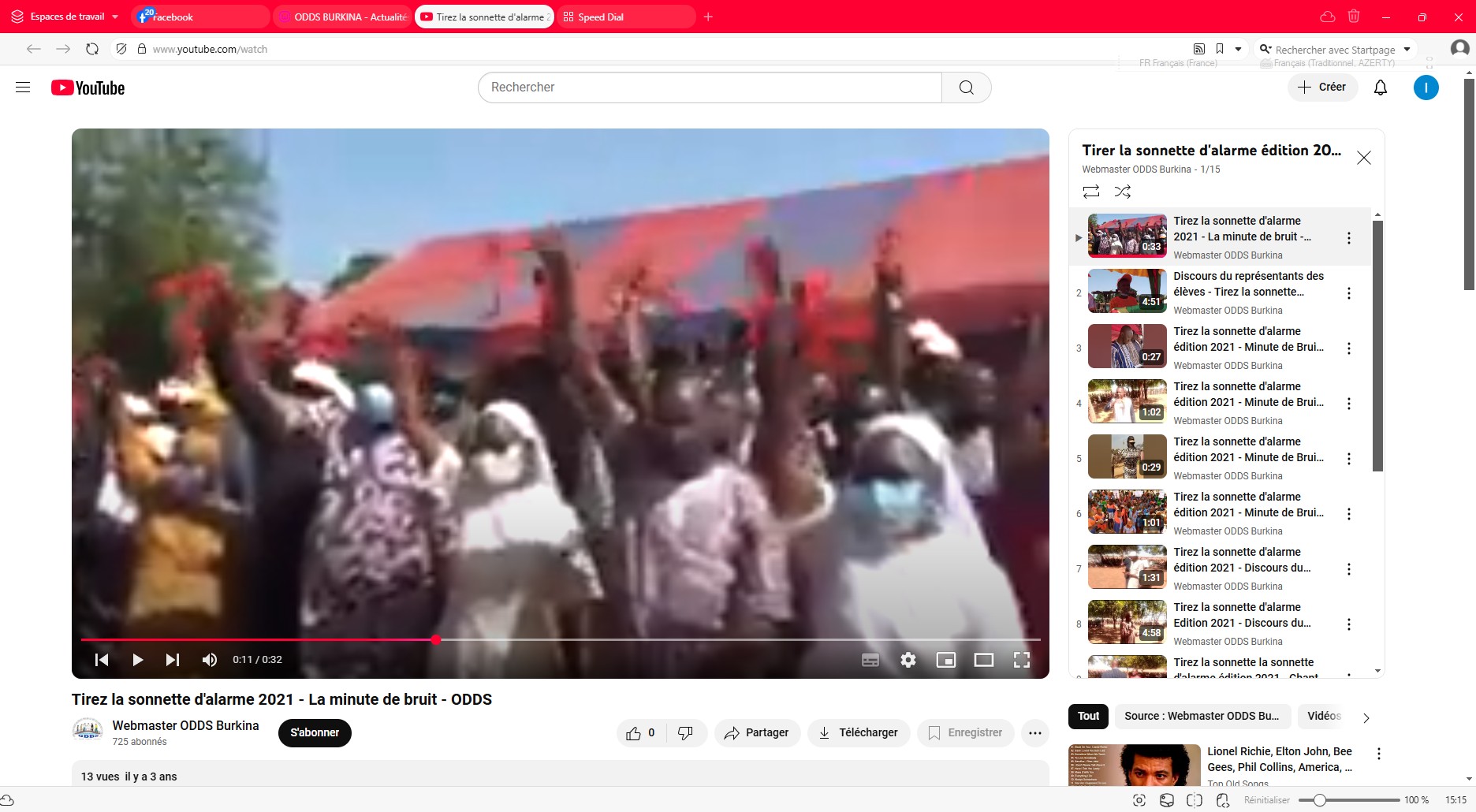 Photo de la minute de bruit