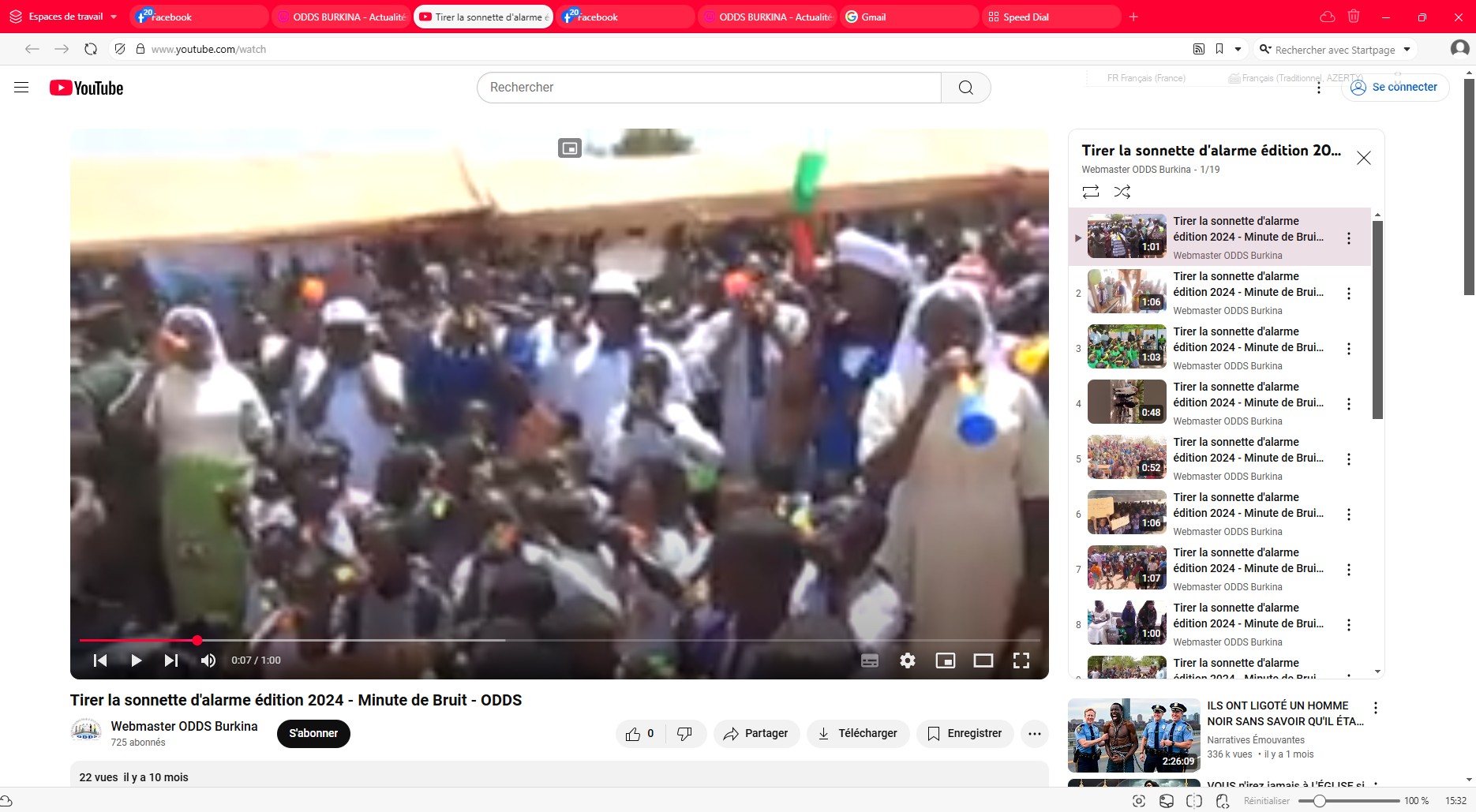 Photo de la minute de bruit